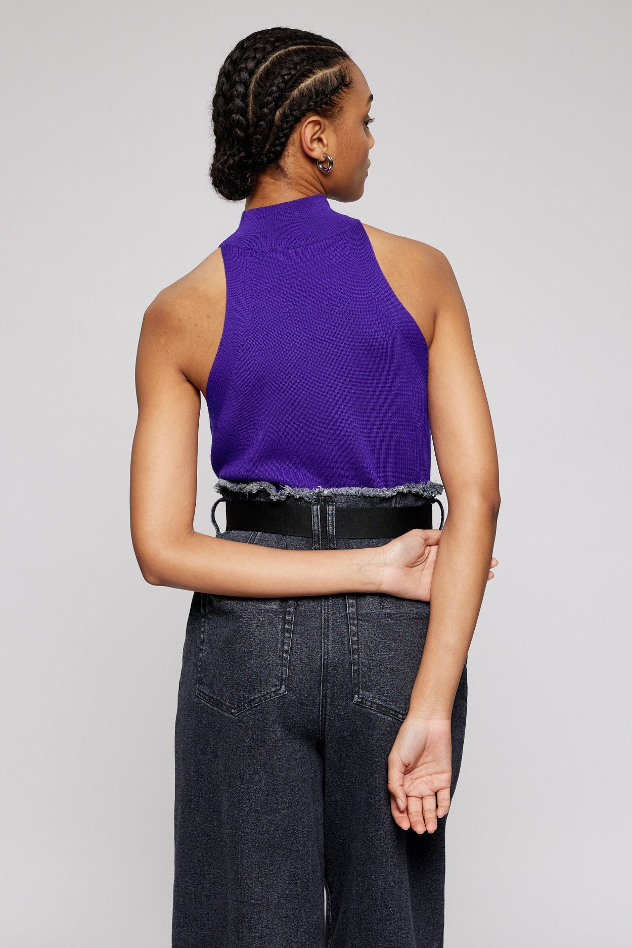 KONNIE knitted top | PURPLE