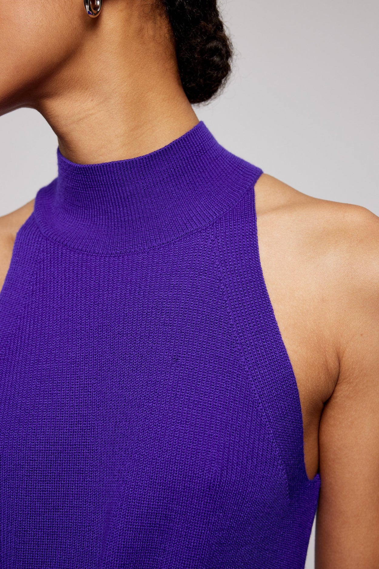 KONNIE knitted top | PURPLE