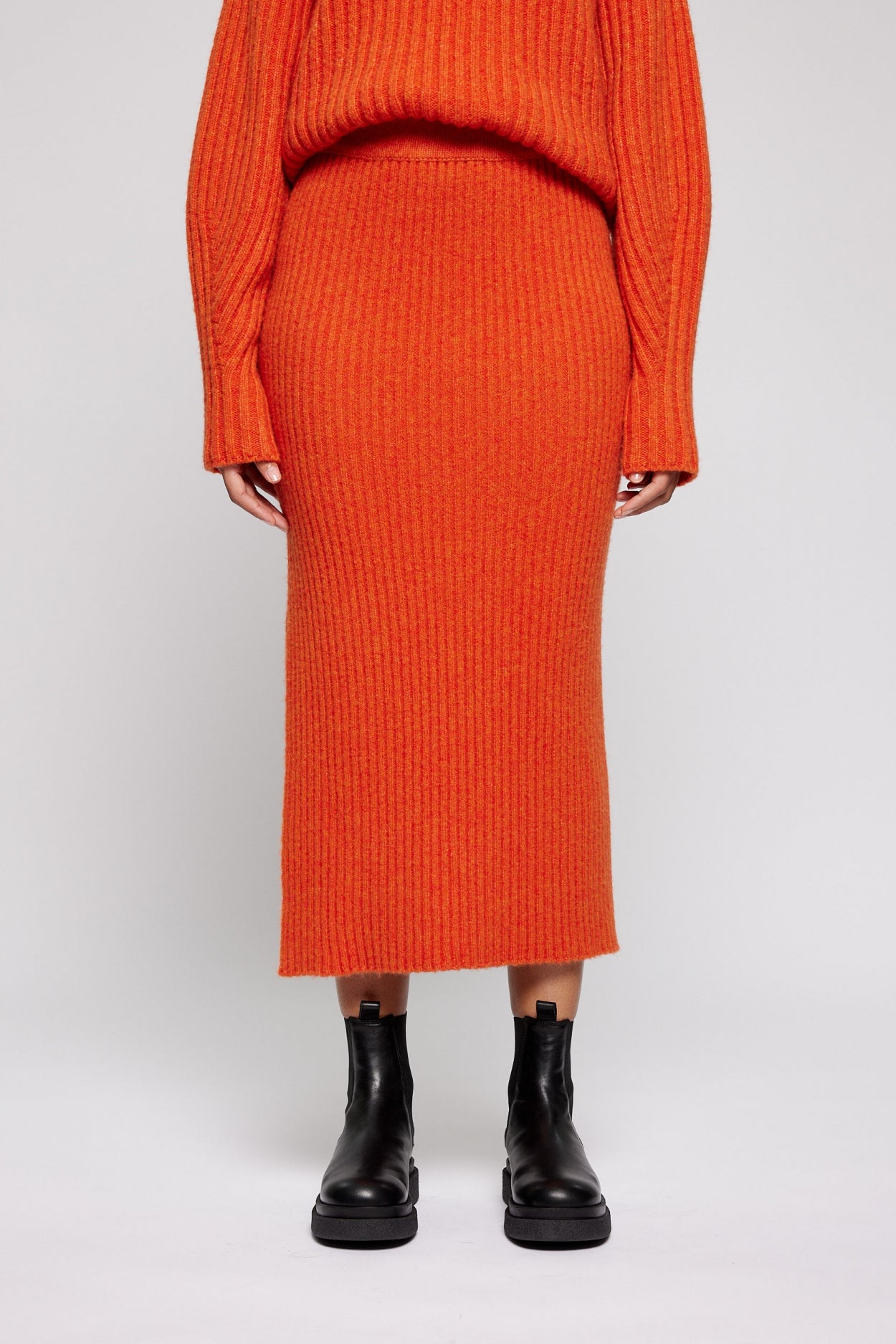 KURE knitted skirt | ORANGE