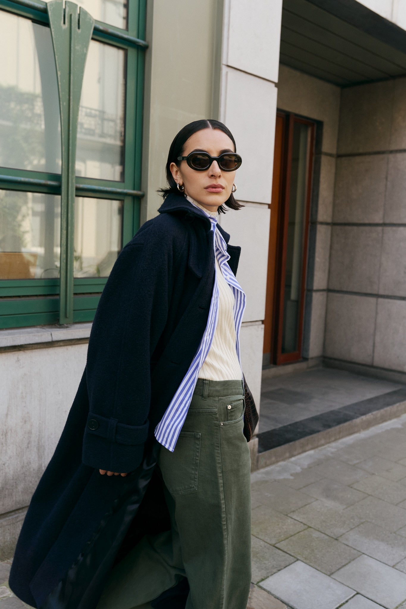 BENEDICT blouse | WIDE BLUE STRIPES