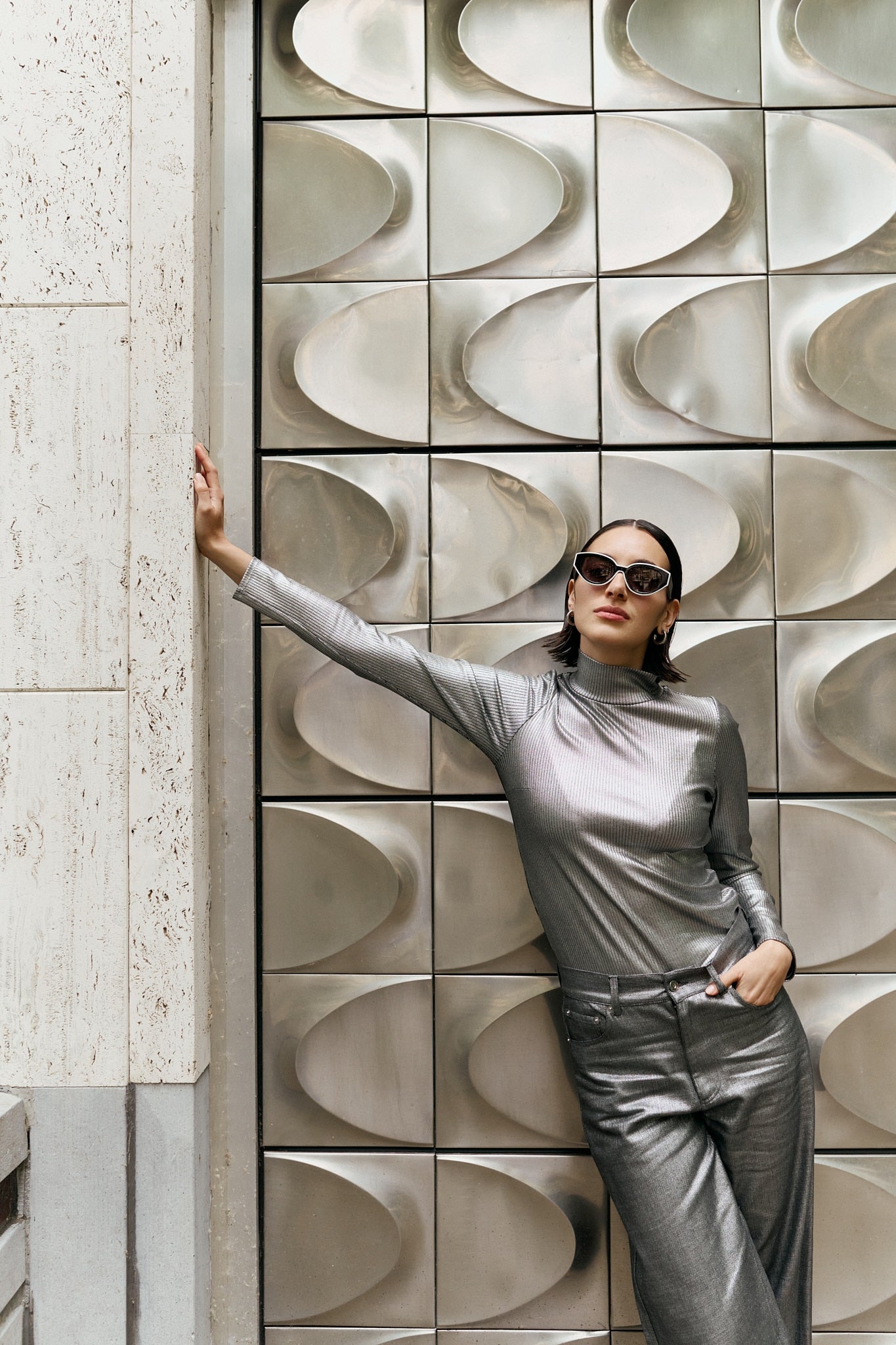 TAMARA top | SILVER SPARKLE