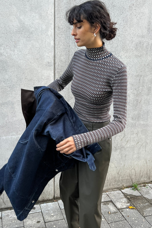 NAVY-BEIGE-ECRU / XS
