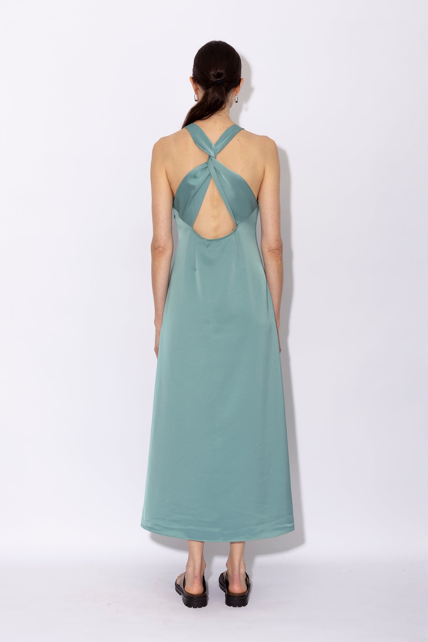 DIAMANTE dress | AQUA GREEN