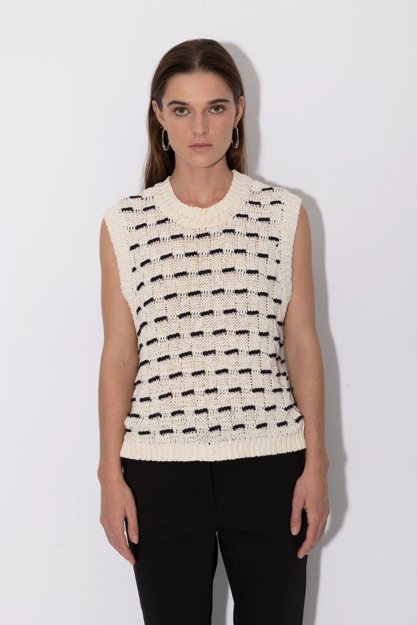 KAPPA knitted top | ECRU-NAVY