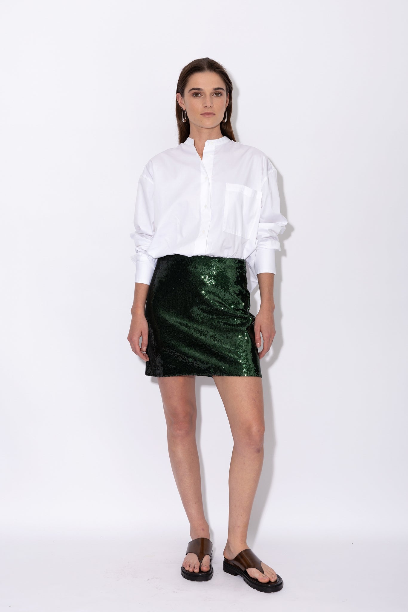 SKYE skirt | BOTTLE GREEN