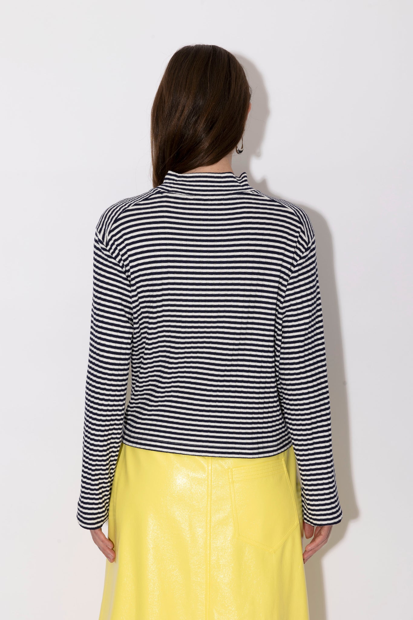 TATE top | NAVY RIBBED STRIPES