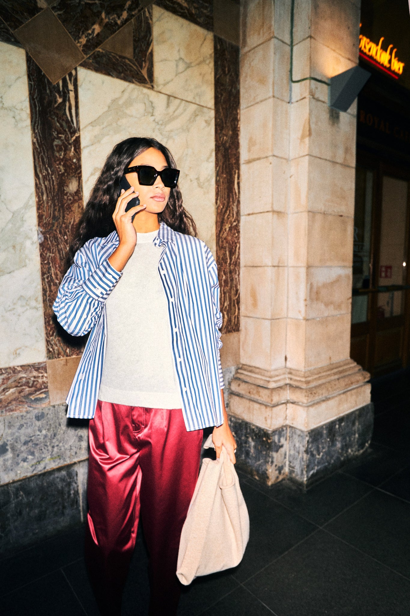 BENEDICT blouse | WIDE BLUE STRIPES