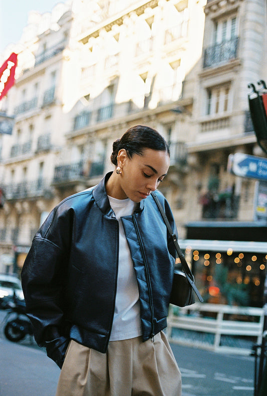 JUNA jacket | NAVY METALLIC