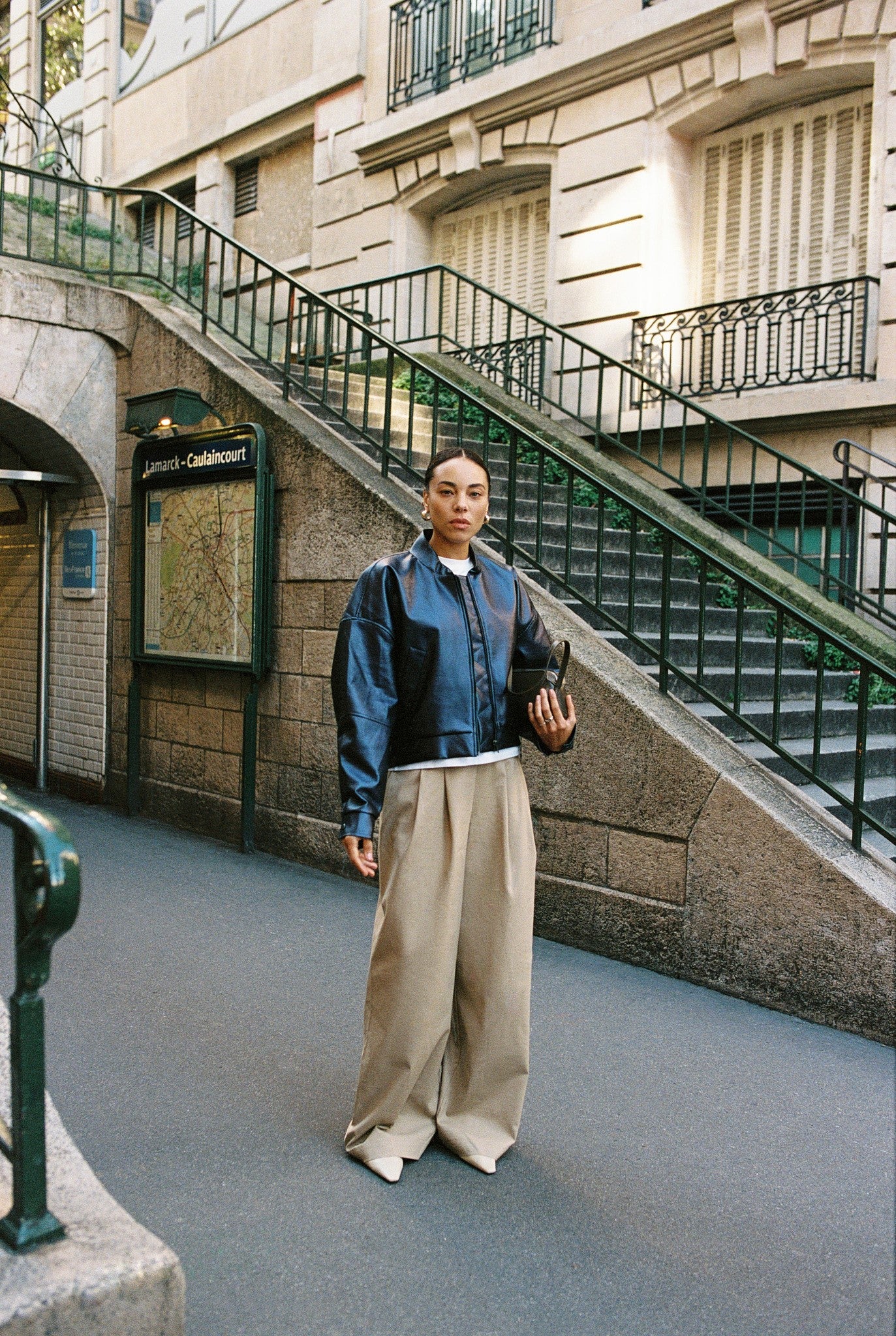 JUNA jacket | NAVY METALLIC