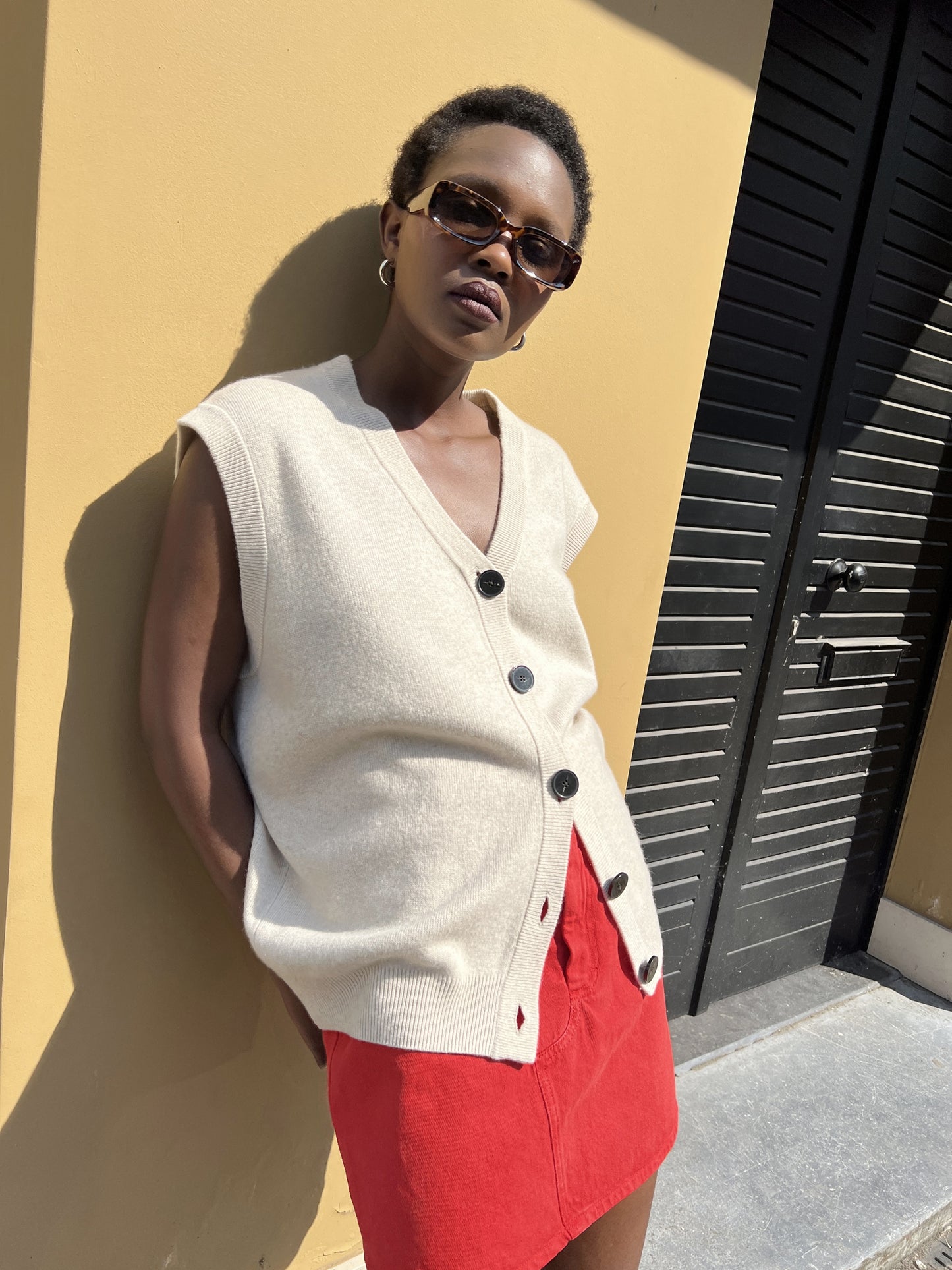 KOBE cardigan | BARLEY BEIGE