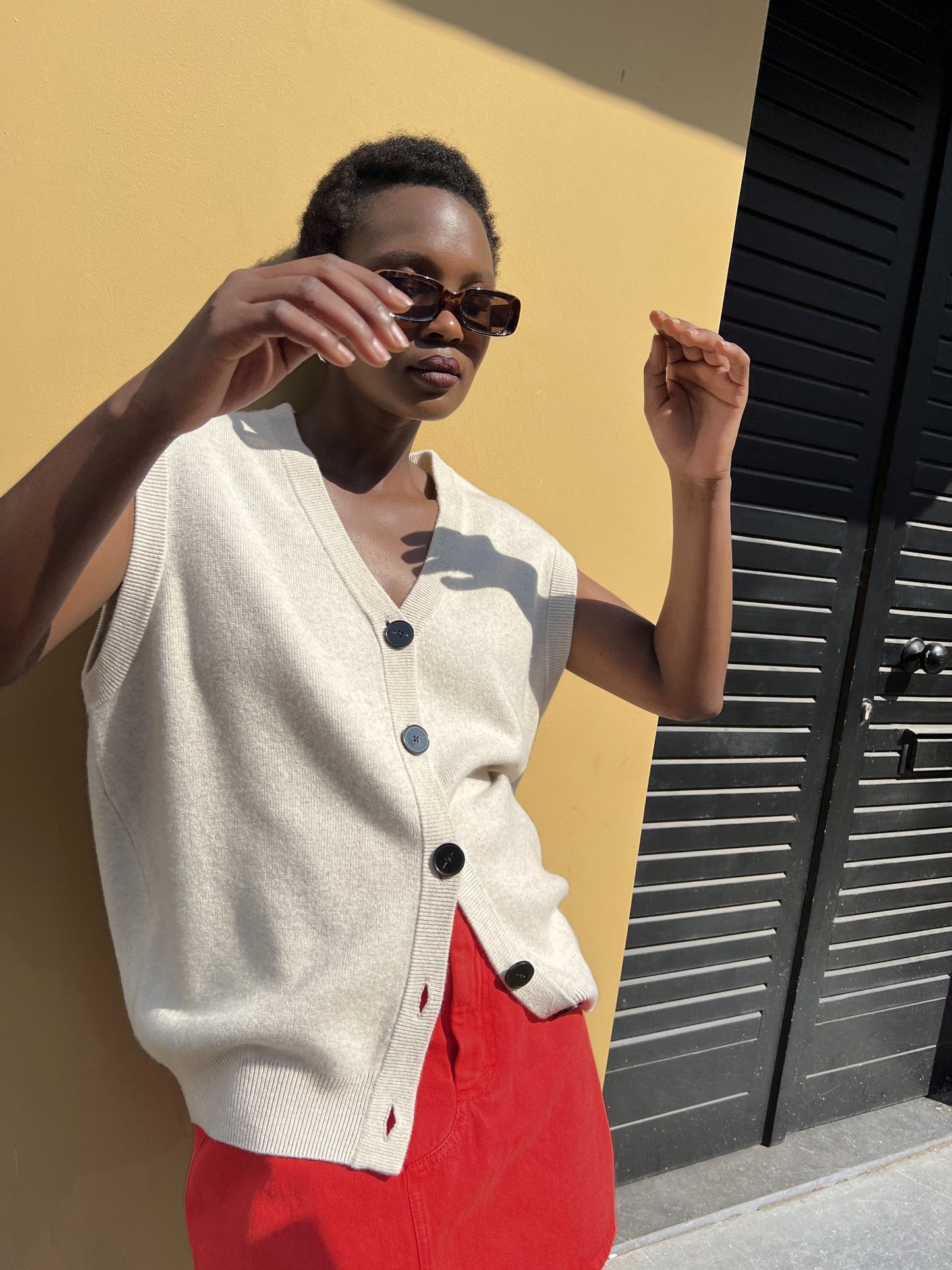KOBE cardigan | BARLEY BEIGE