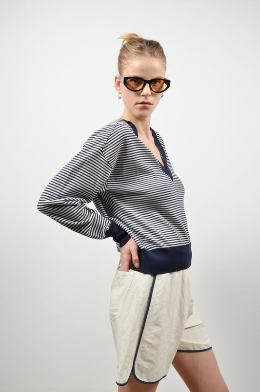 KORINNE pullover | ECRU-NAVY STRIPES