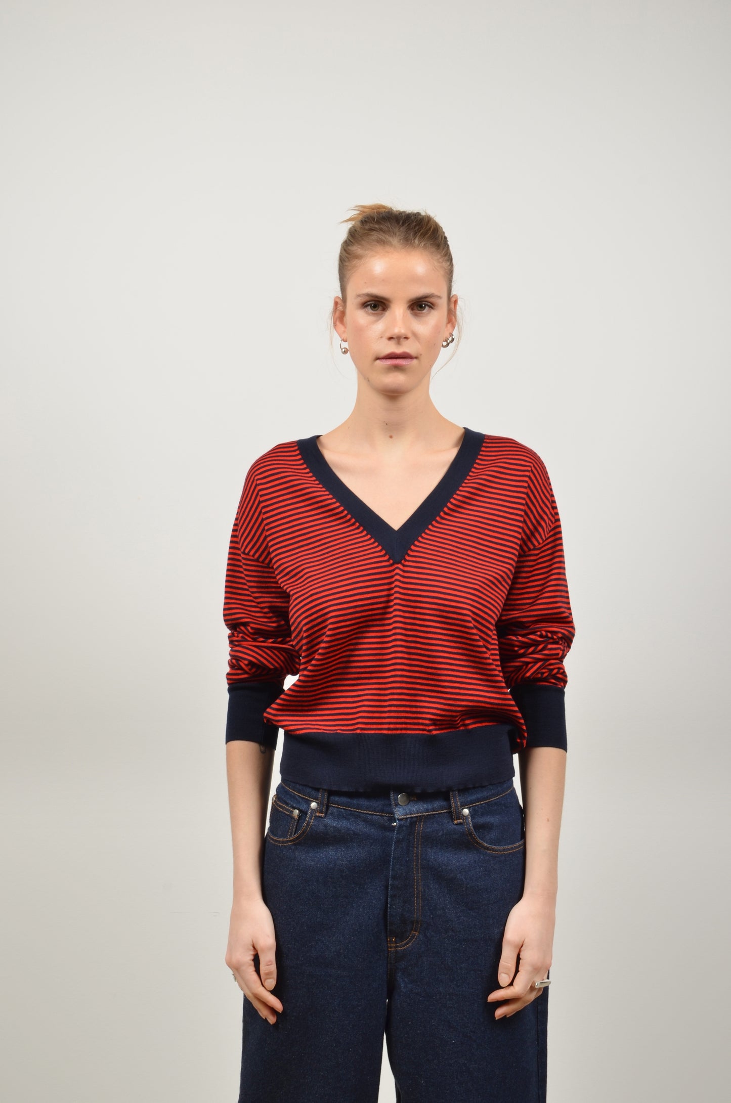 KORINNE pullover | RED-NAVY STRIPES