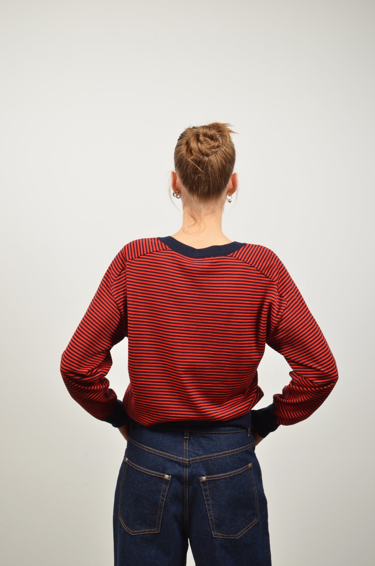 KORINNE pullover | RED-NAVY STRIPES