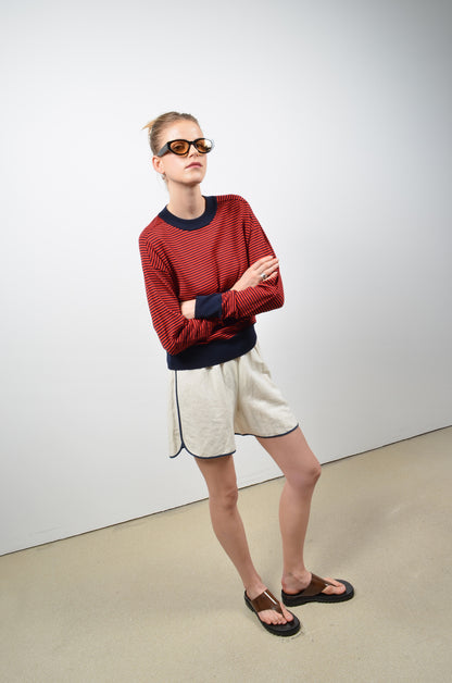 KORY pullover | RED-NAVY STRIPES