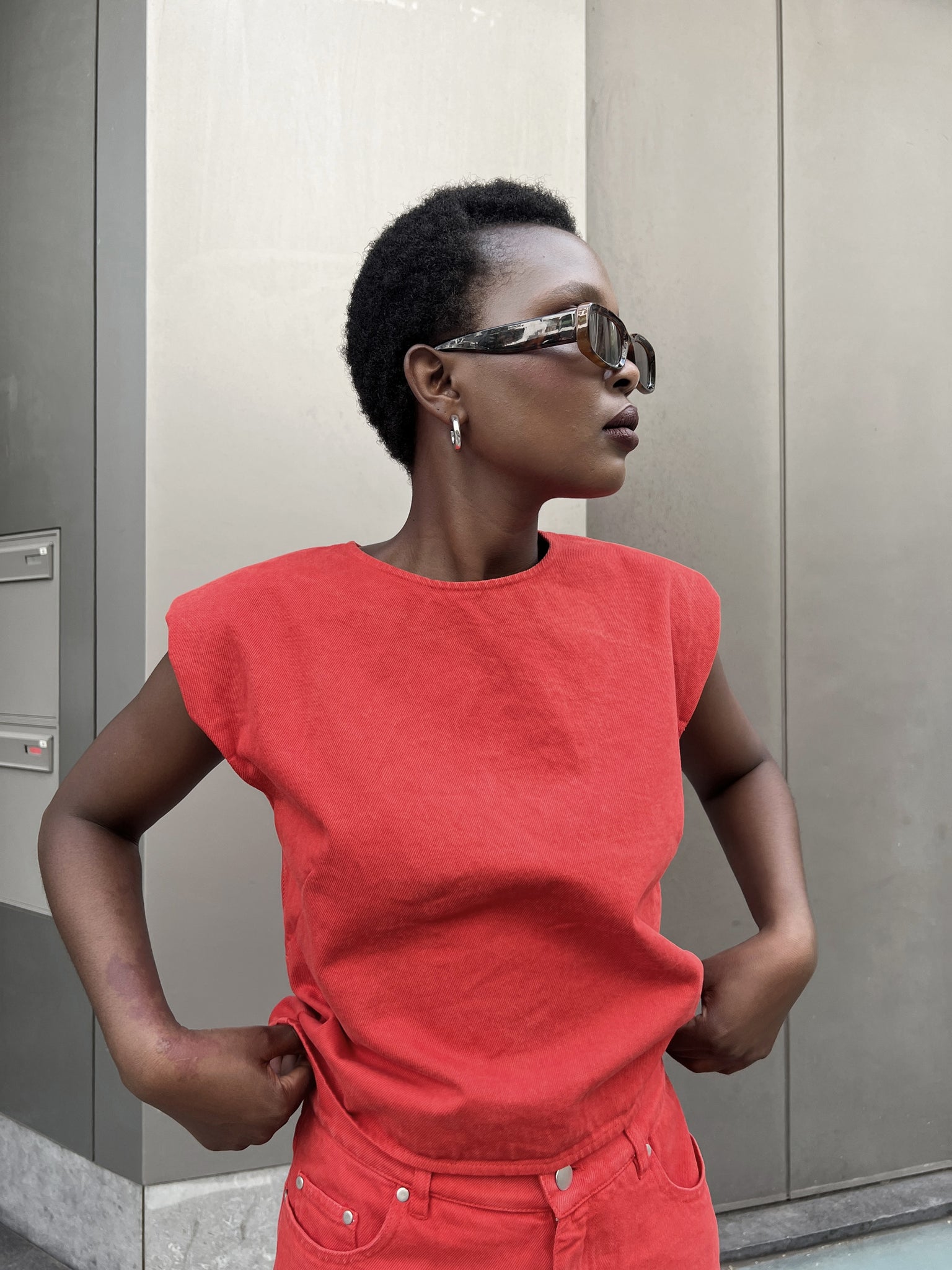 TERRA top | LIPSTICK RED