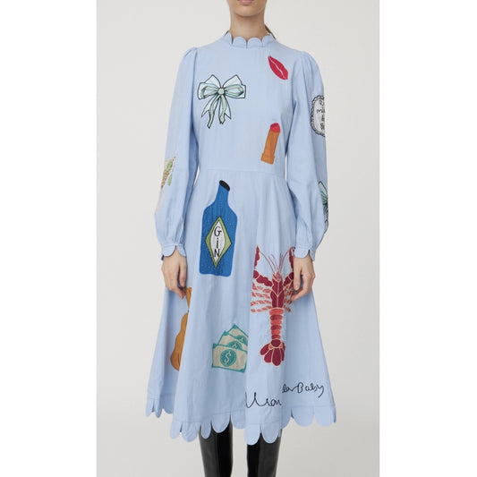 BEAD EMBELLISHED DRESS | LIGHT BLUE
