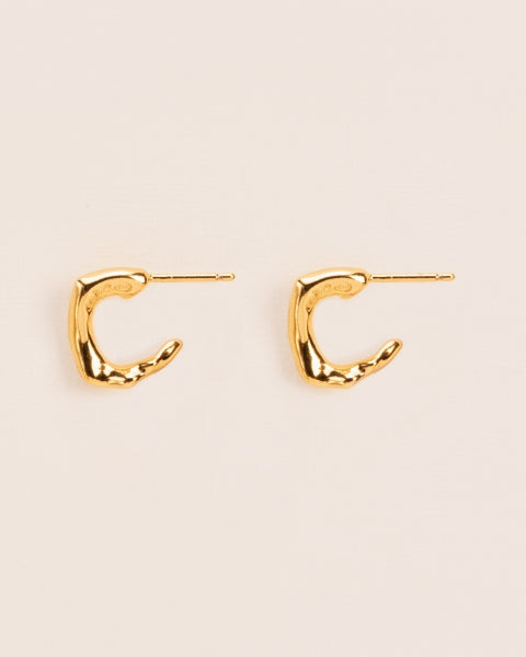 SMALL ORGANIC HOOPS | GOLD
