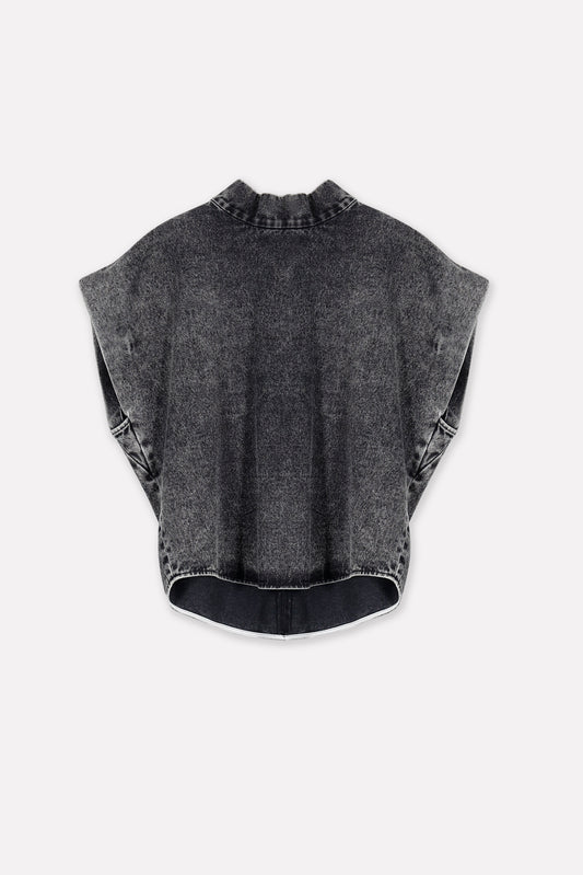 WASHED BLACK DENIM / 34