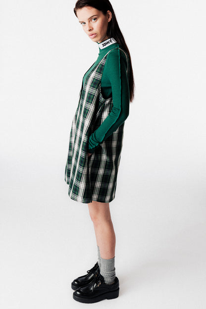 BOB PLEATED V NECK DRESS