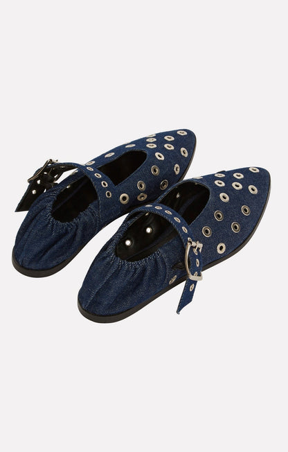 GIA EYELET FLATS