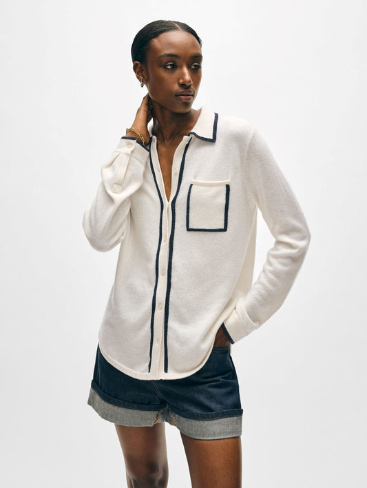 SOFT WHITE-DEEP NAVY / XS