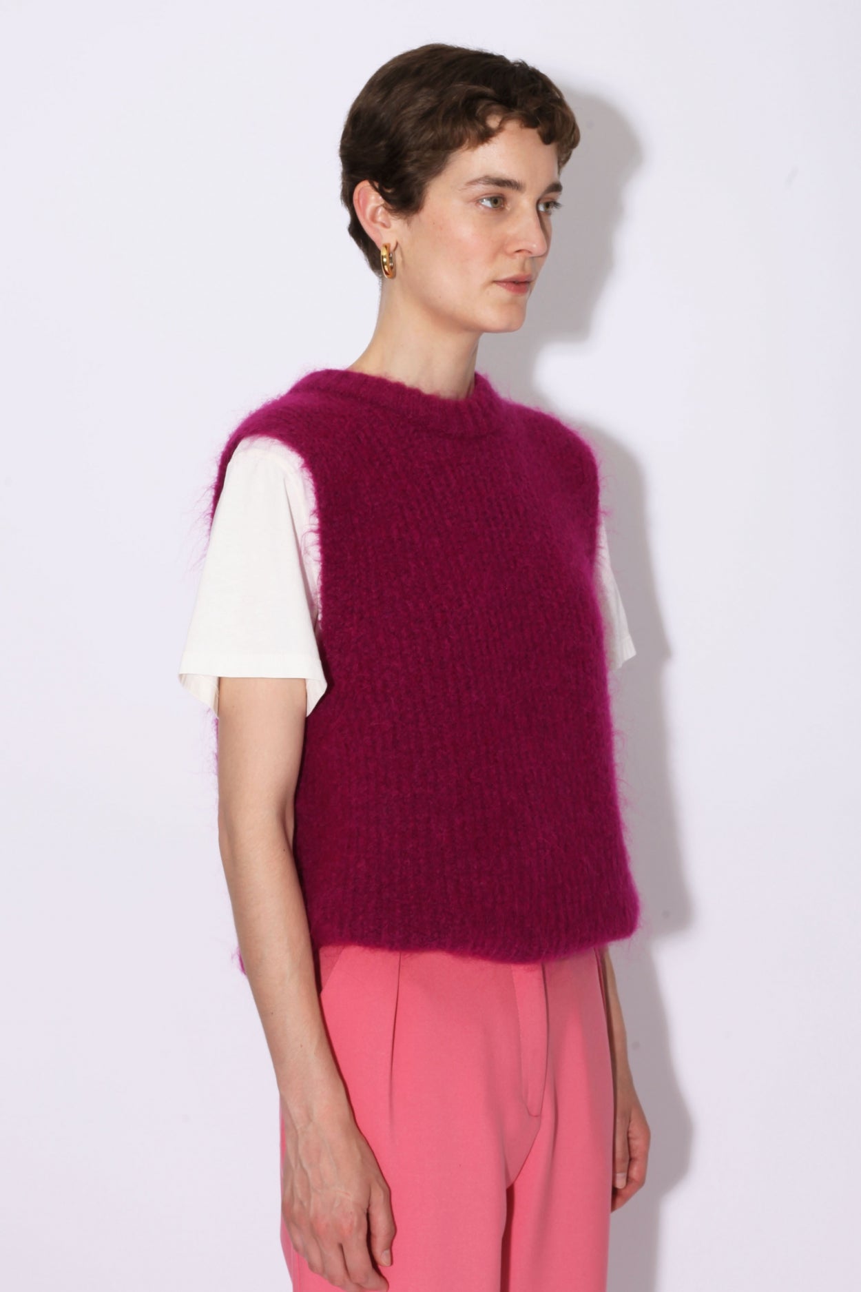 KALIPA knitted vest | PINK