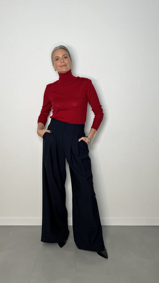 PAYTON pants | NAVY-GREY PINSTRIPES