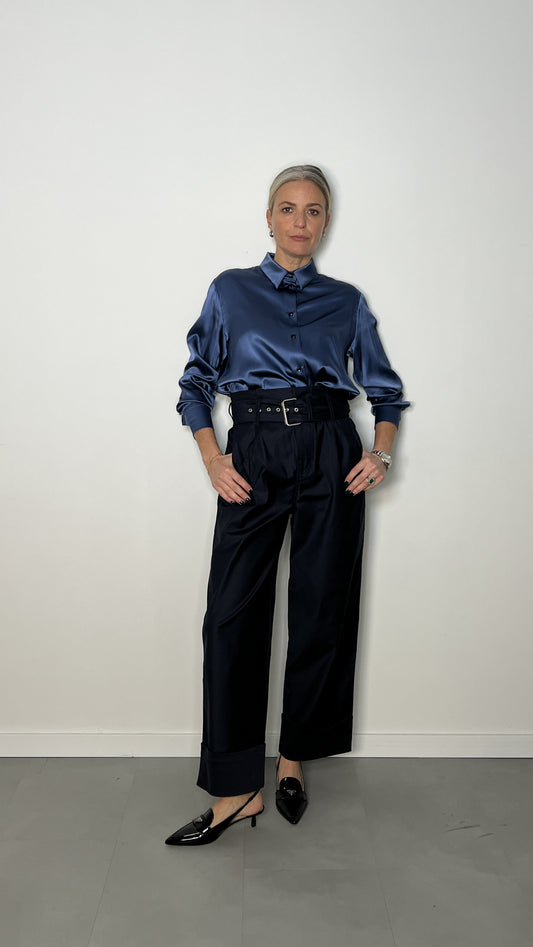 BAY blouse | PEACOCK BLUE