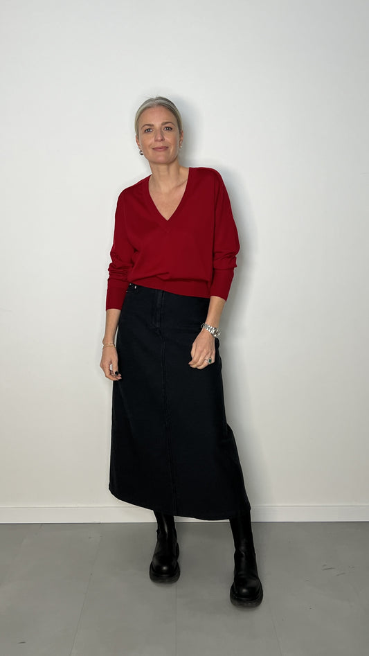 SAMMO skirt | WASHED BLACK DENIM