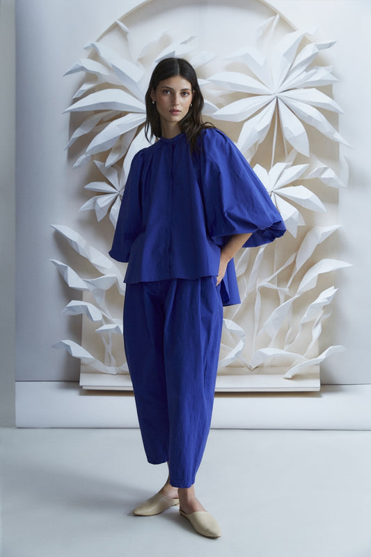 BALLOON SHAPED TROUSERS | ROYAL BLUE