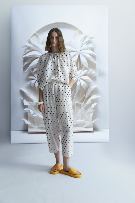 POLKA DOT TROUSERS | IVORY
