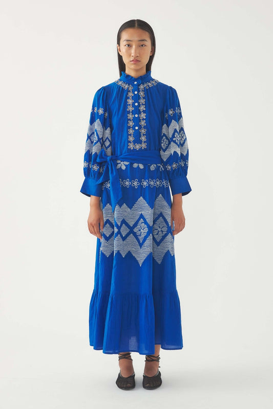 TOLEDE LONG DRESS | BLUE