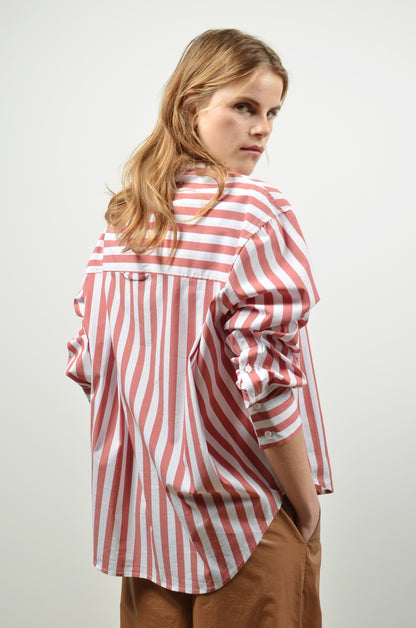 BENEDICT blouse | BRICK STRIPES