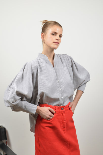 BONNIE blouse | GREY STRIPES