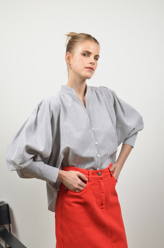 BONNIE blouse | GREY STRIPES