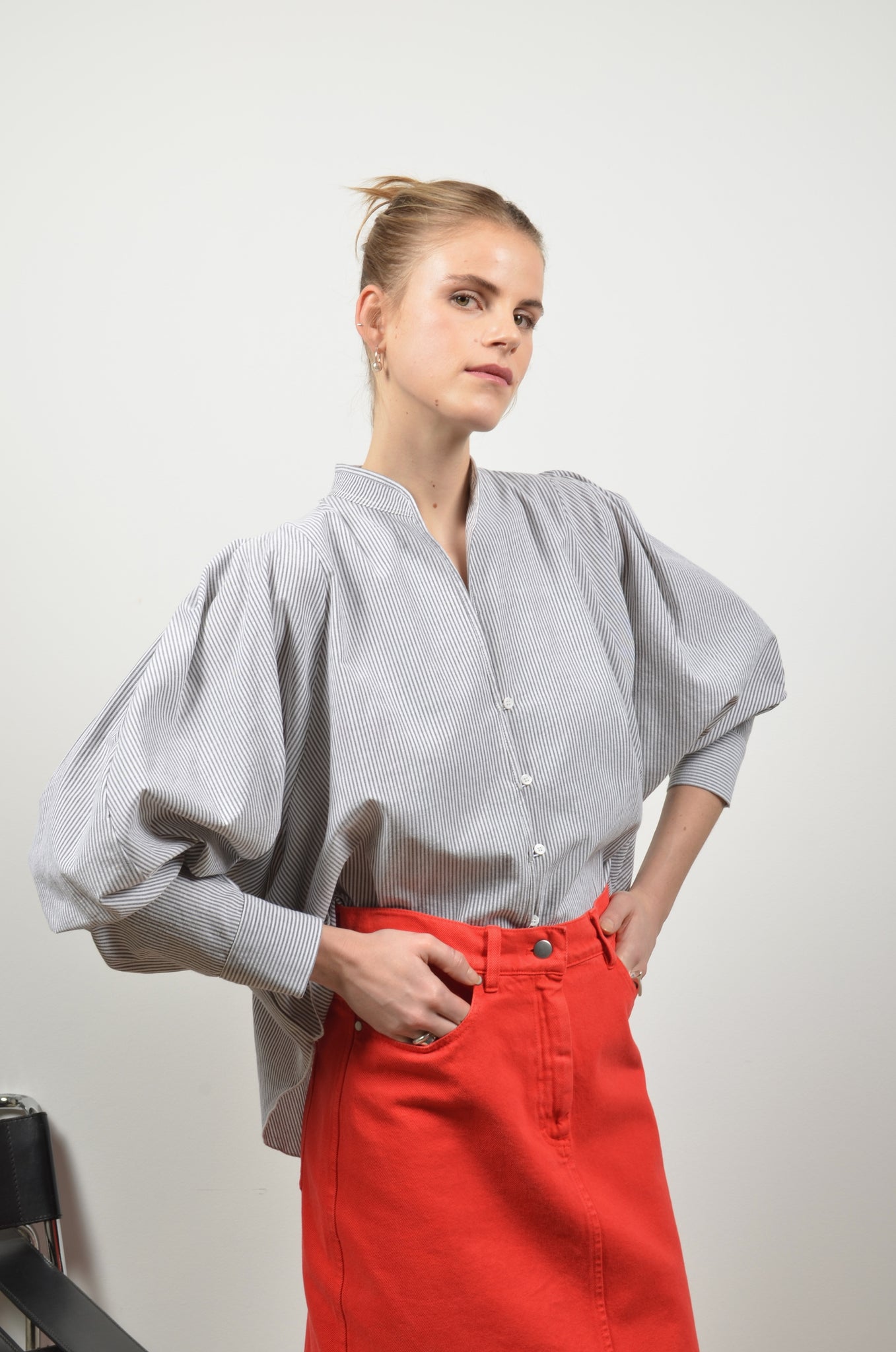 BONNIE blouse | GREY STRIPES