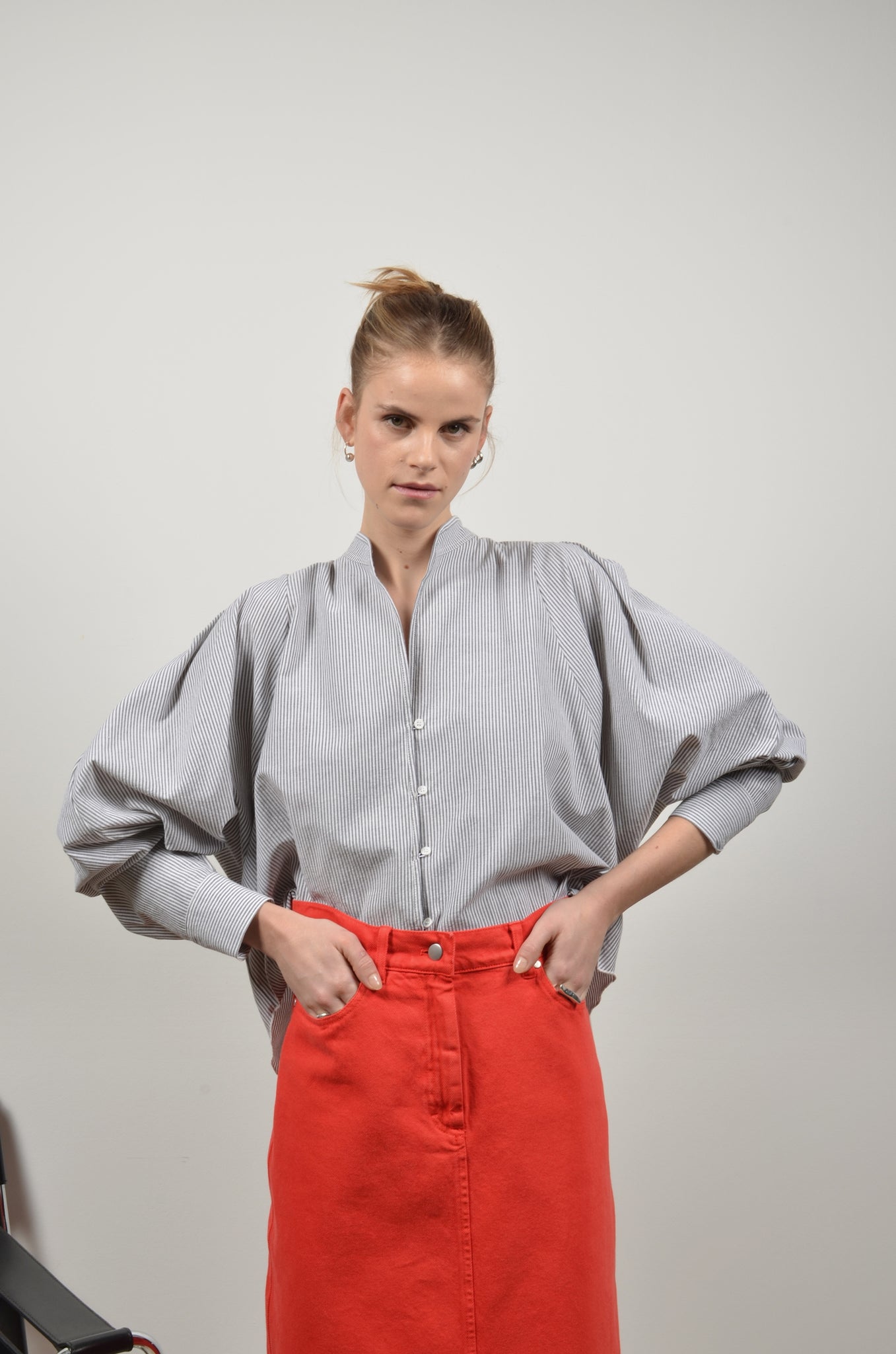 BONNIE blouse | GREY STRIPES