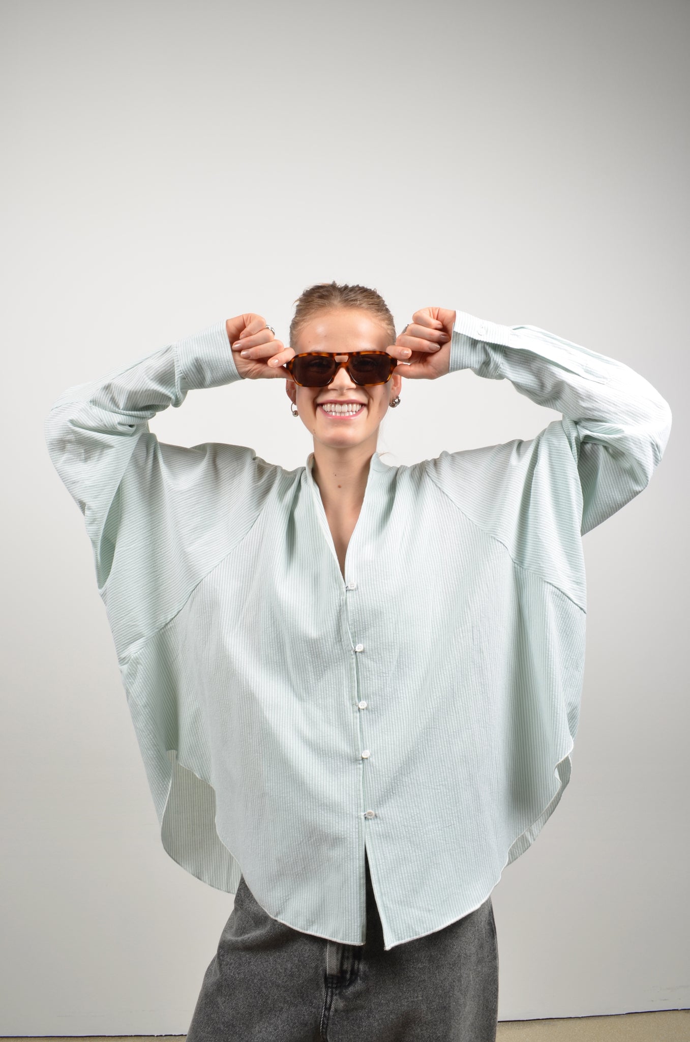BONNIE blouse | MINT STRIPES
