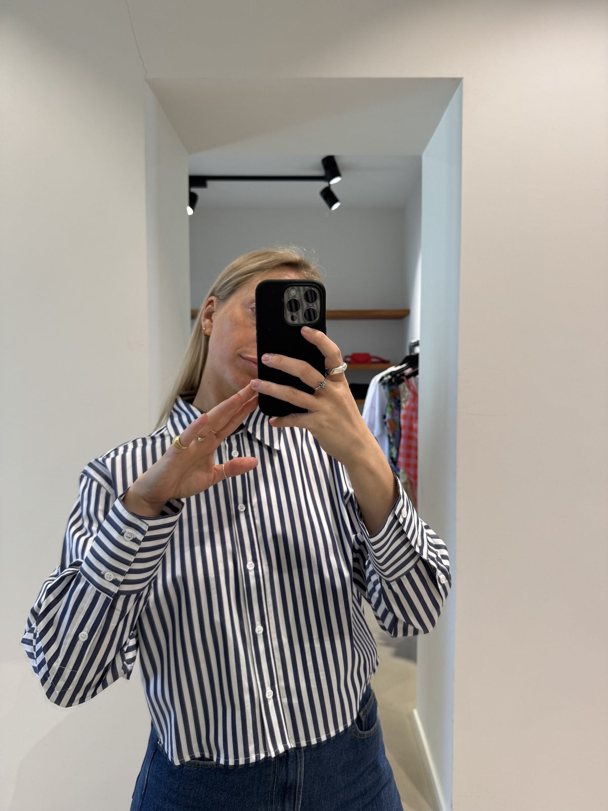 BOOGY blouse | WIDE BLUE STRIPES