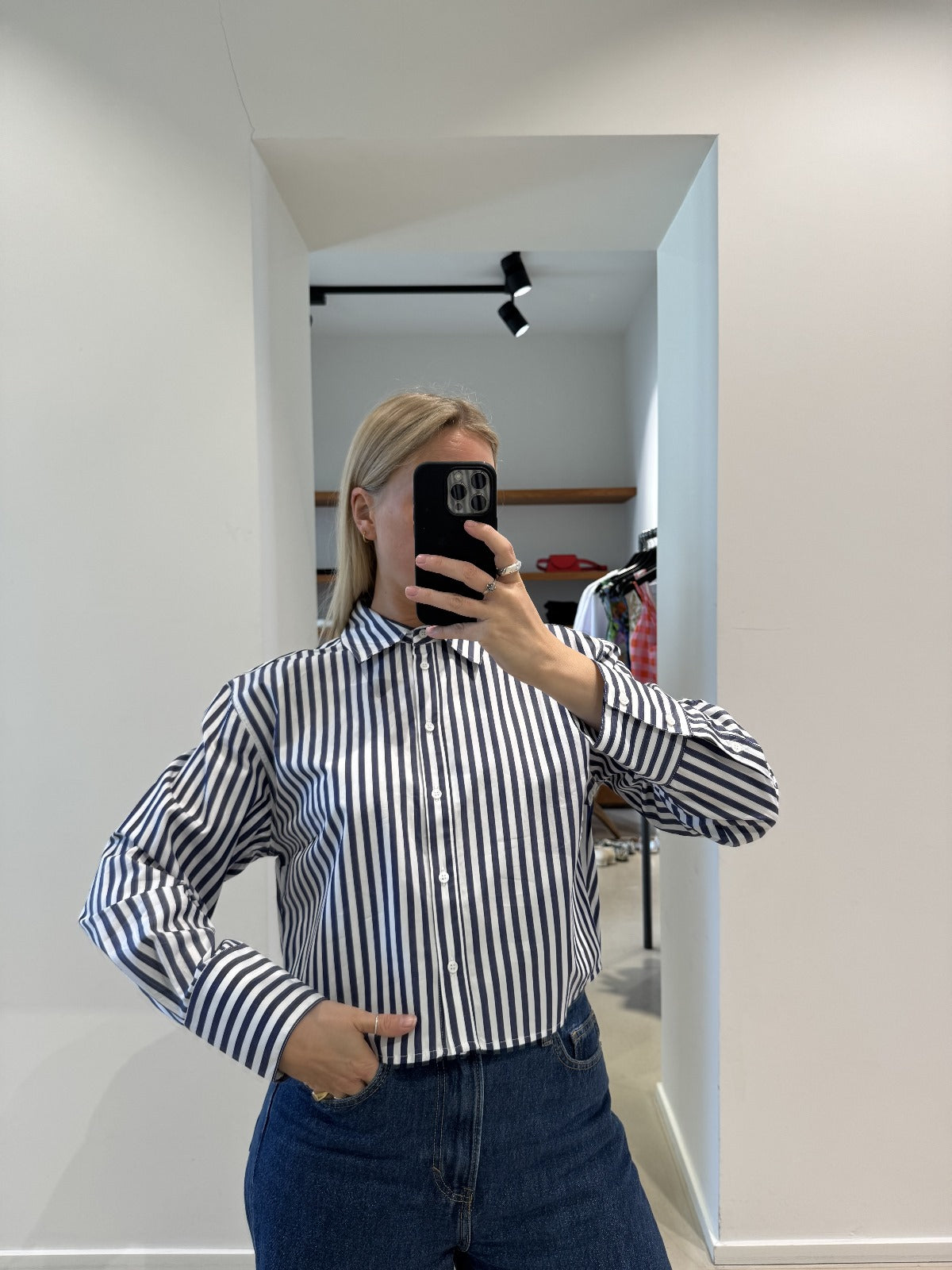 BOOGY blouse | WIDE BLUE STRIPES