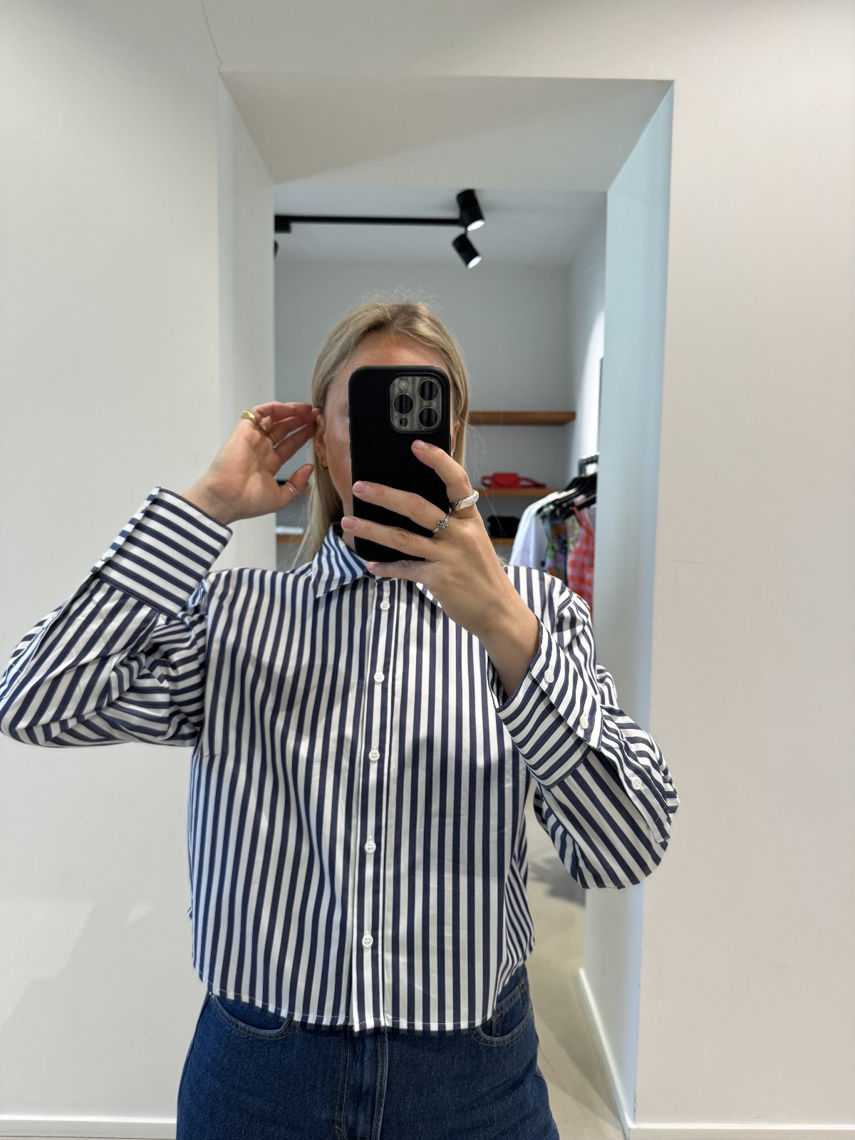 BOOGY blouse | WIDE BLUE STRIPES
