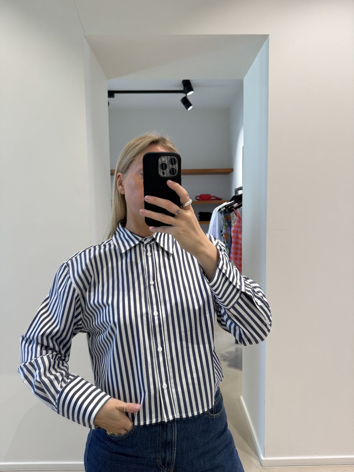 BOOGY blouse | WIDE BLUE STRIPES
