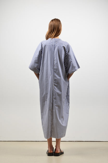 DARLA dress | WIDE BLUE STRIPES