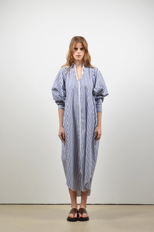 DONNIE dress | WIDE BLUE STRIPES
