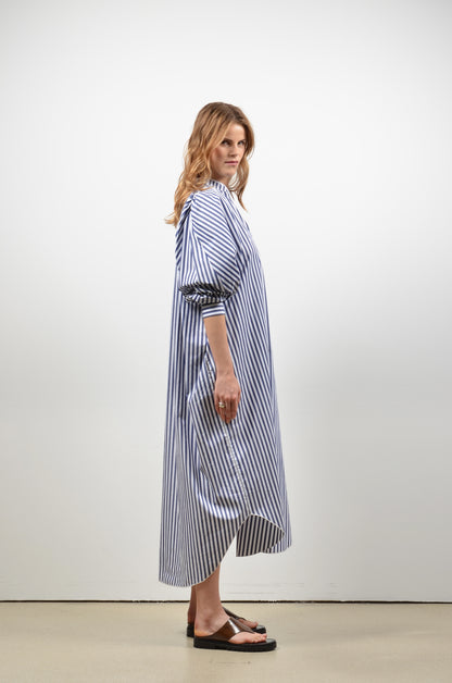 DONNIE dress | WIDE BLUE STRIPES