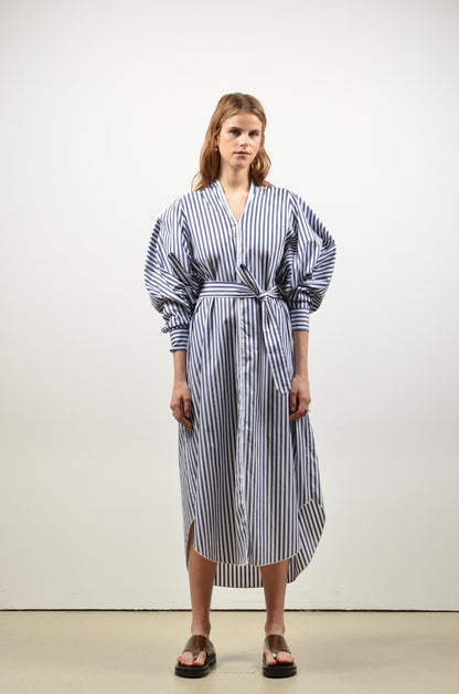 DONNIE dress | WIDE BLUE STRIPES