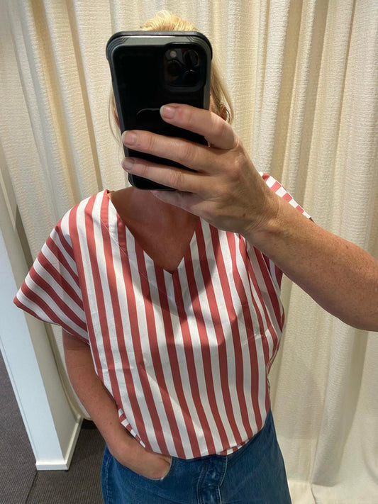 TUBAV top | BRICK STRIPES