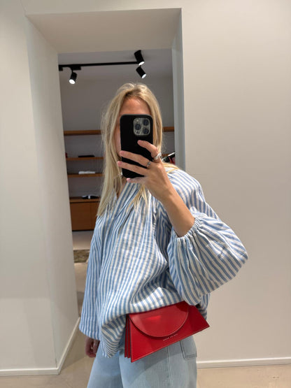 ALMA BLOUSE | LIGHT BLUE STRIPES