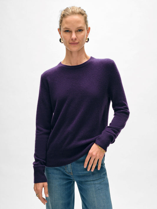 CASHMERE CREWNECK | MIDNIGHT VIOLET